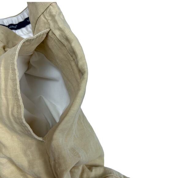 Vineyard Vines Clubhouse Shorts Tan Khaki‎ Men's 33 Linen Silk Blend Zip Fly - Picture 8 of 10